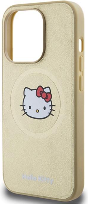 Produktbild Hello Kitty HKHMP13XPGHCKD iPhone 13 Pro Max 6.7" złoty/gold hardcase Leather Kitty Head MagSafe (Apple iPhone 13 Pro Max)