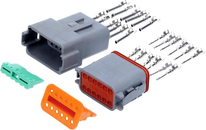 Actual product image Kalitec Waterproof automotive industrial plug KALI-1212 GERMAN DT Set 12-pin 0.75-2.1mm² I Original from deu