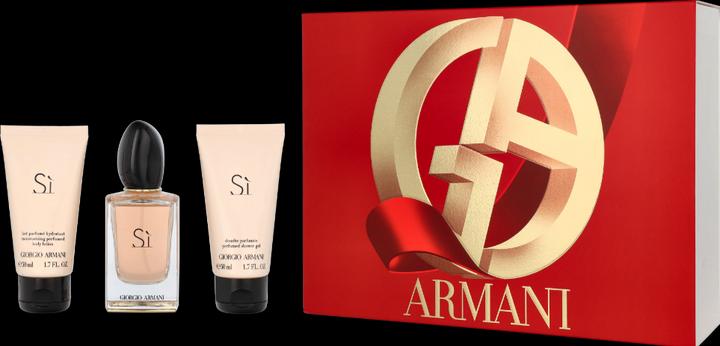 Image du produit Giorgio Armani Sì Set Eau de Parfum 50ml + Gel Douche 50ml + Lait Corporel 50ml (Eau de parfum, 150 ml)
