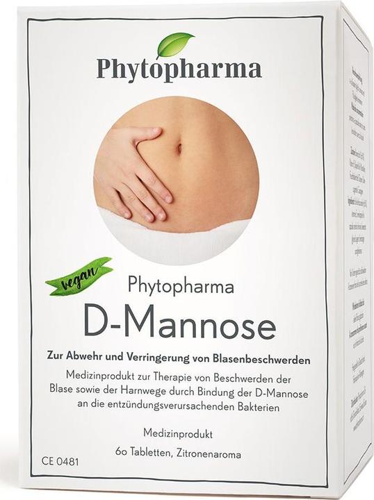Produktbild Phytopharma DMannose pur 1000mg (60 Stück, 401.38 ml, 121 g)