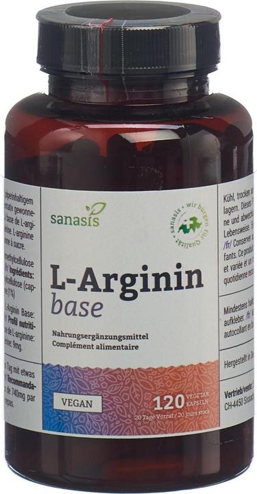 Image du produit Sanasis Gélule de L-Arginine Base (120 pièce(s), Capsules, 119 g)