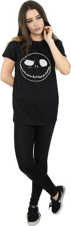 Actual product image Disney Womens/Ladies Nightmare Before Christmas Jack's Big Face Cotton Boyfriend T-Shirt (3XL)
