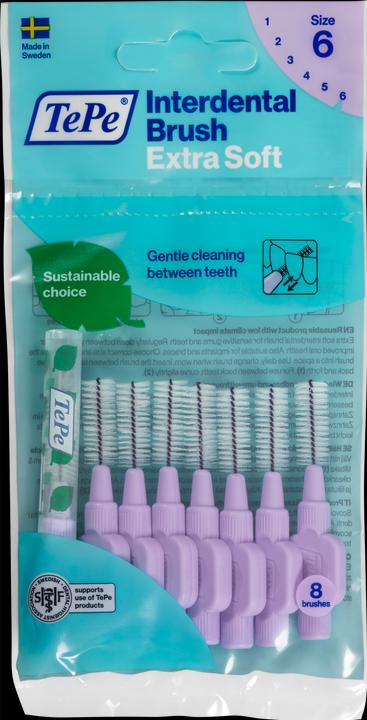 Actual product image TePe Interdental brushes Extra Soft ISO 6 (8 x, 1.10 mm)