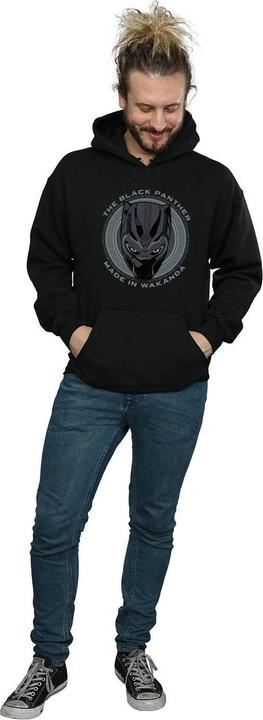 Immagine prodotto Black Felpa con cappuccio in cotone Made In Wakanda (L)