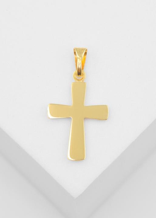 Immagine prodotto Muau Ciondolo croce oro giallo 750, 23x13 mm (Oro giallo 750/18 carati)