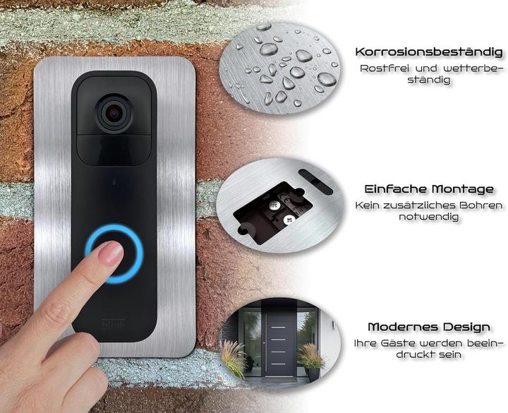Actual product image Baron Design Edelstahl Blende für Blink Doorbell