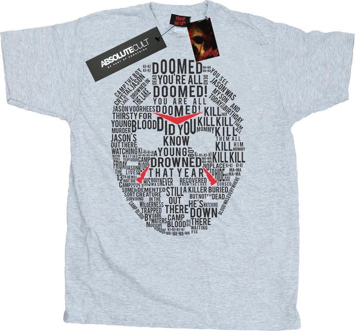 Image du produit Absolute Cult - T-shirt JASON TEXT MASK - Homme (L)