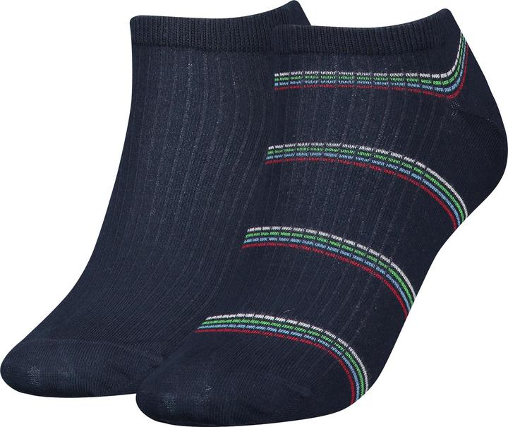 Tommy Hilfiger Th Women Sneaker 2p Coastal Stripe Tencel Navy 701223804 003 35-38 (35 - 38)