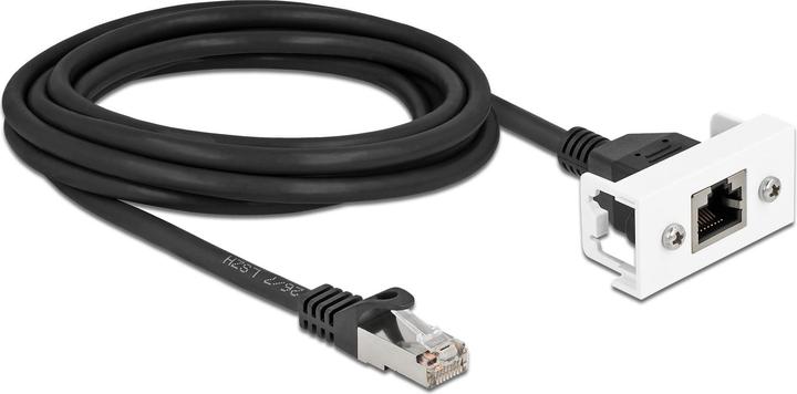 Produktbild Delock Netzwerk Verlängerungskabel für Easy 45 Modul S/FTP RJ45 Stecker zu RJ45 Buchse Cat.6A 3 m schwarz (S/FTP, CAT6a, 3 m)