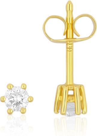 Actual product image Muau Stud earrings 6-handle setting (750/18 K Gold)