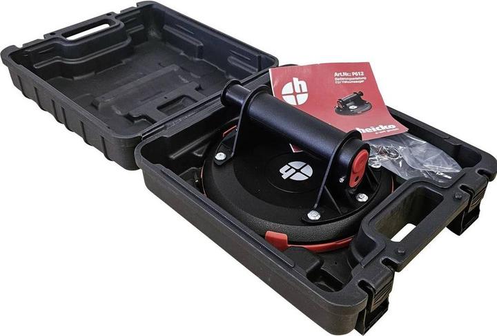 Image du produit Heicko P612 Ventouse à 1 tête avec pompe à vide intégrée et indicateur de vide incl. (140 kg)