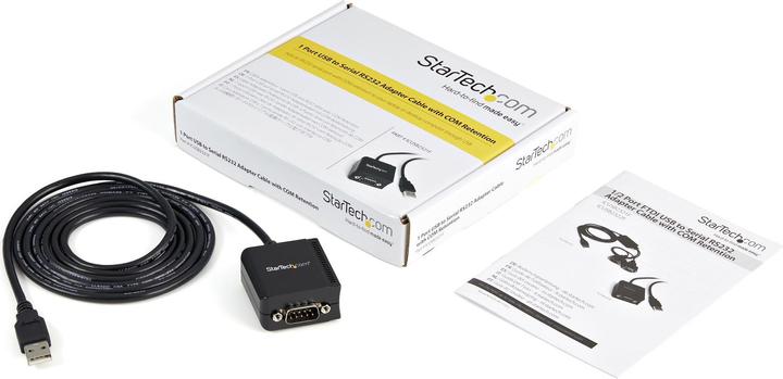Image du produit StarTech 1 Port USB Vers Câble Série (0.20 m)