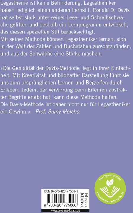 Produktbild Legasthenie als Talentsignal (Deutsch, Ronald D. Davis, 2001)