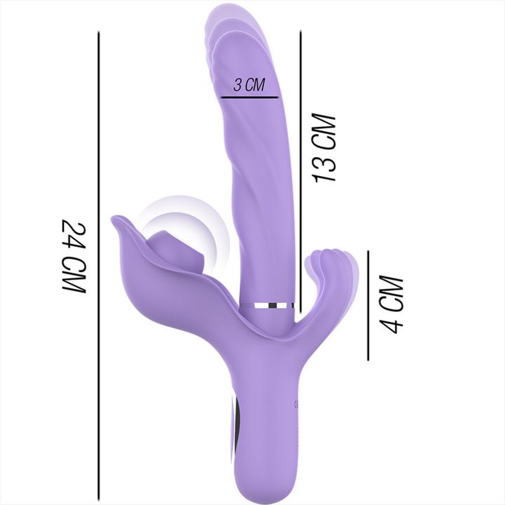 Actual product image Intense Billie Vibrador Multifunción Recargable Succionador Con Pulsador Morado