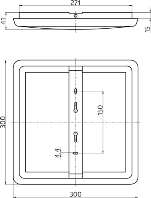 Actual product image BEG 93615 Extremely flat LED light (2600 lm)
