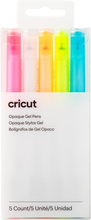 Cricut Opaque Gel pens 5-pack Pink Orange White Yellow Blue (P)