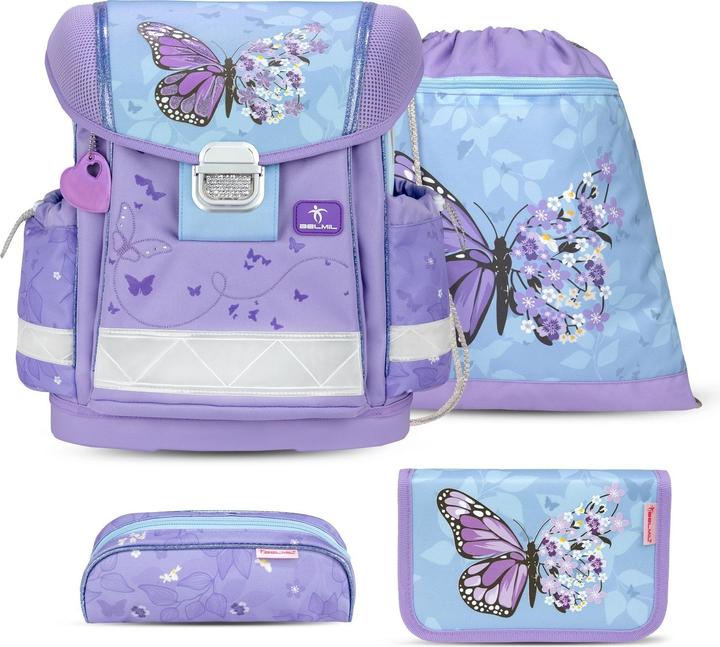 Produktbild Belmil CLASSY Schulrucksack-Set Butterfly (19 l)