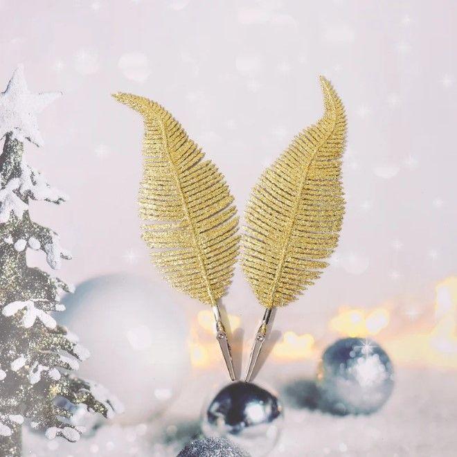 Actual product image MU Classic Caspar Series Christmas decoration feathers (6 -part)