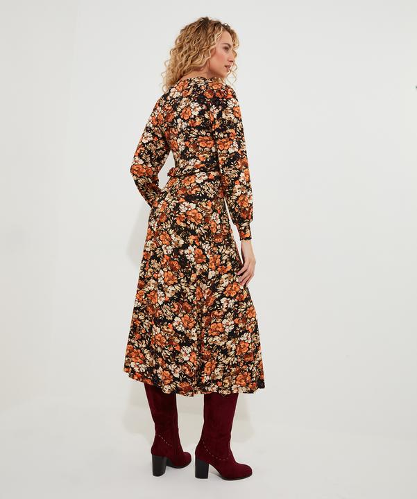 Produktbild Joe Browns PETITE Autumnal Floral V-Neck Midi Dress (38)