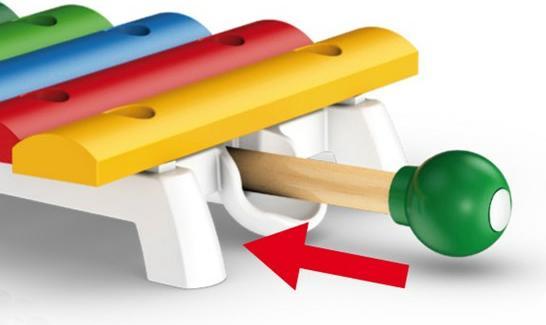 Actual product image Brio Wood musical instrument xylophone (German, French, Italian, English)