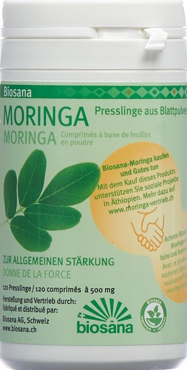Produktbild Biosana Moringa Blattpulver SPEZ Tablette (120 Stück, Tabletten, 82 g)