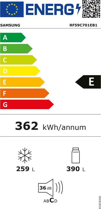 Energie-Label Samsung RF59C701EB1/WS (649 l)