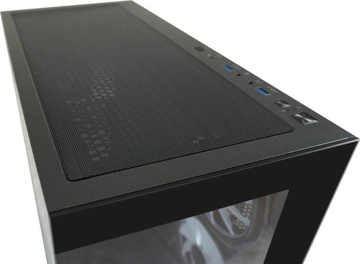 Actual product image LC-Power Housing MidiTower 715B black USB3.2/Audio,without power supply,SEAMLESS X (mATX, Mini-ITX, ATX)