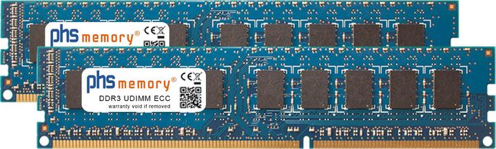 Produktbild PHS-memory 8GB (2x4GB) Kit RAM Speicher für Synology RackStation RS3413xs+ DDR3 UDIMM ECC 1600MHz (RS3413xs+, 2 x 4GB)