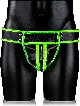 Actual product image Ouch! Striped Jock Strap - Glow in the Dark (S/M)