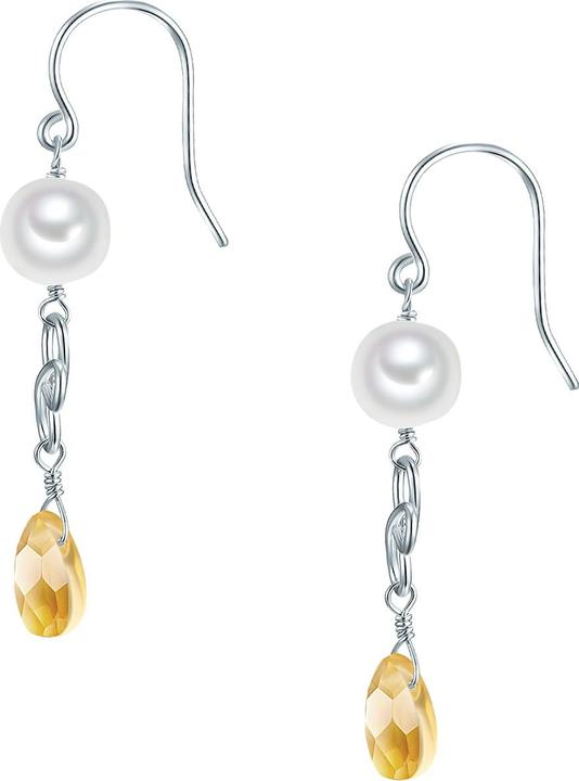 Produktbild Valero Pearls Damen Sterling Silber Glas Süsswasser-Zuchtperle silber - 28625 (Sterling Silber)