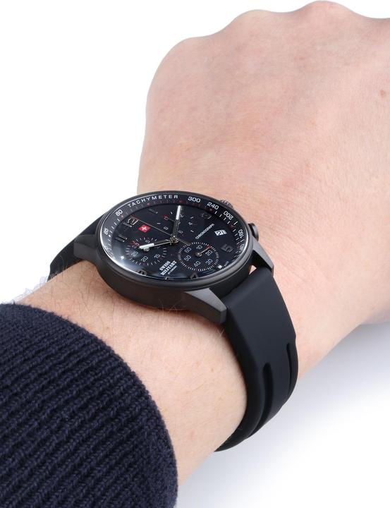 Actual product image Swiss Military Quartz Chronograph (Swiss made, Analogue wristwatch, 41 mm)