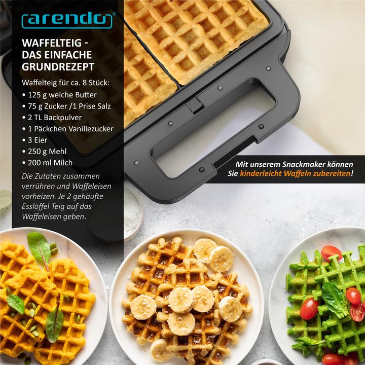 Actual product image Arendo 3-in-1 sandwich maker
