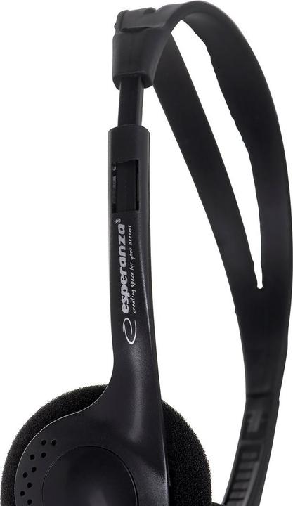 Actual product image Esperanza EH102 Headphones & Headset Wired Headband Call/Music Black (Cable)