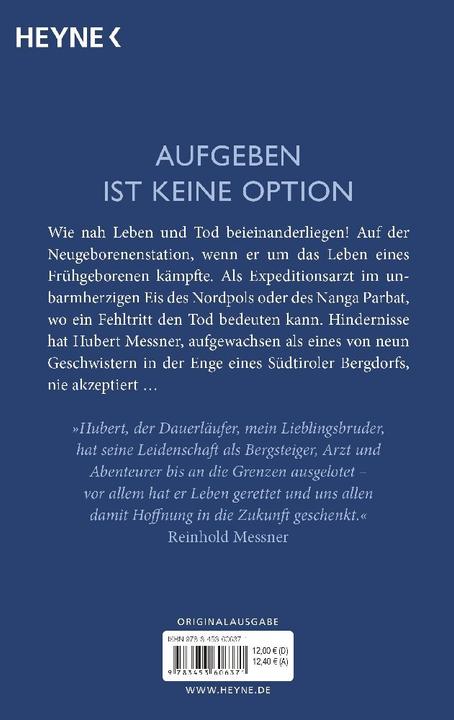 Image du produit Der schmale Grat (Allemand, Lenz Koppelstätter, Hubert Messner, 2022)