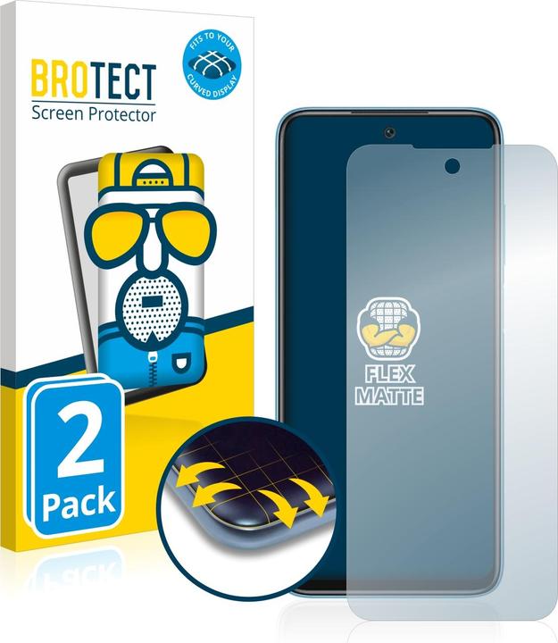 Produktbild BROTECT Full-Cover Displayschutz Matt (2 Stück, Xiaomi Redmi 10)