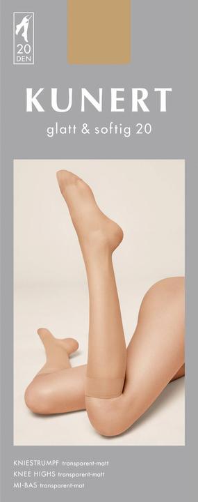 Image du produit Kunert Glatt & Softig 20 (Lot de 3) Mi-bas fins, couleur 054 cashmere, taille 39-42 (20 DEN, 39 - 42)