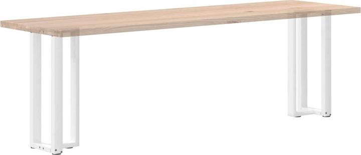 Produktbild VidaXL Couchtischbeine T-Form 2 Stk. Weiss 70x25x(42-43) cm Stahl Tischbein