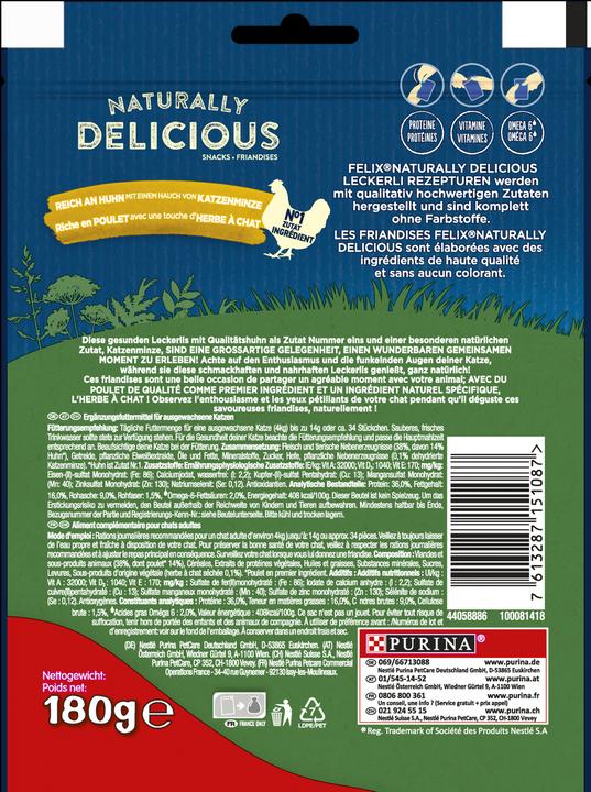 Immagine prodotto Felix Naturally delicious pollo (Adulto, 1 pz., 180 g)
