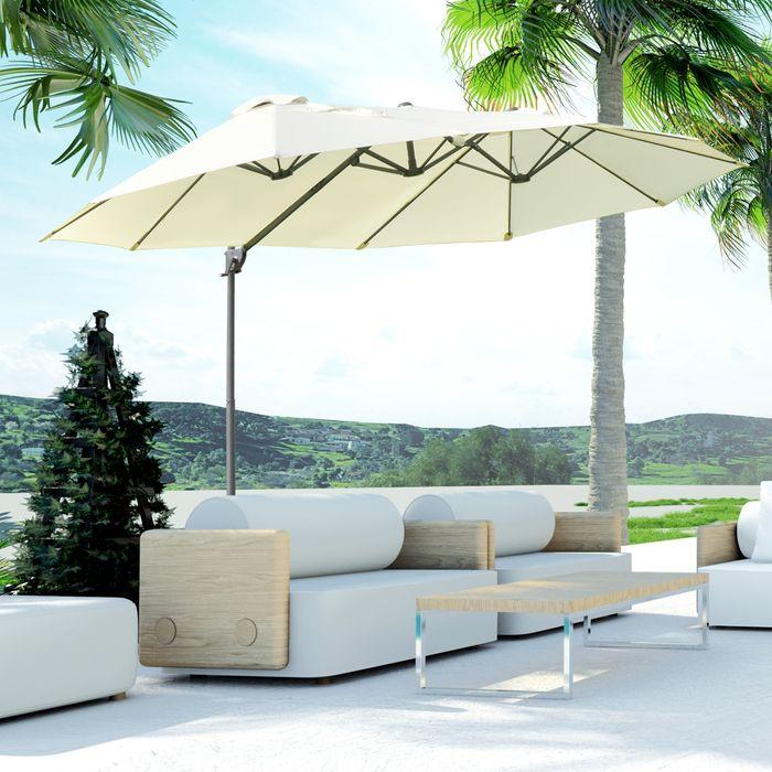 Actual product image Swisshandel24 Double lampshade, crank metal cream white 440 x 270 x 250 cm (2.70 m)