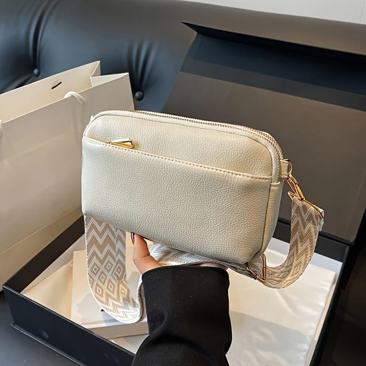 Actual product image Only-Bags.Store Mini cross-body bag, square purse with wide shoulder strap, stylish