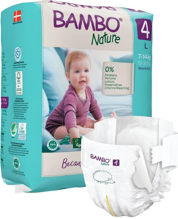 Produktbild Bambo Biowindeln Maxi (Gr. 4, Tragepack, 24 Stück)