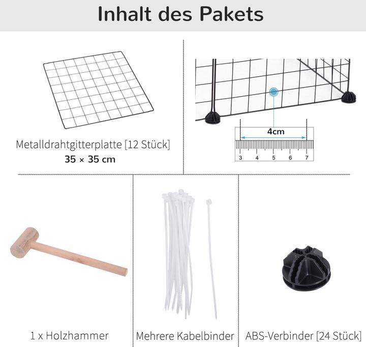 Produktbild PawHut Freigehege mit Metallgitter