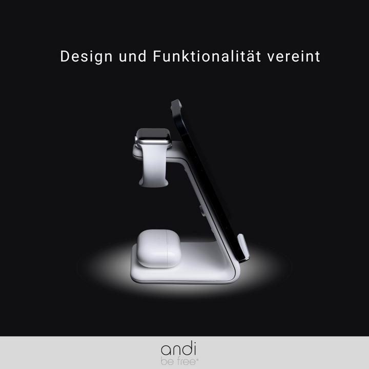 Actual product image Andi be free 3-in-1 wireless charging station (18 W)