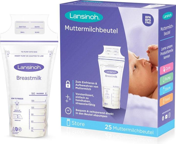 Actual product image Lansinoh Breast milk bag