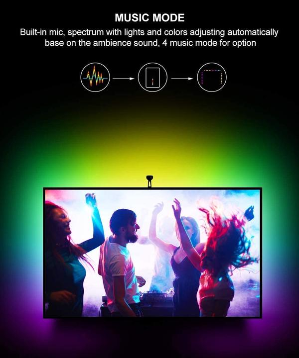 Produktbild Govee LED TV Hintergrundbeleuchtung (Weiss, 260 cm, Indoor)