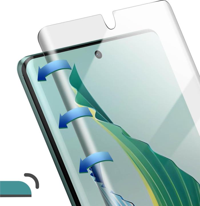 Produktbild Avizar Keramikglas mit schwarzem Rand (1 Stück, Honor Magic 5 Lite)