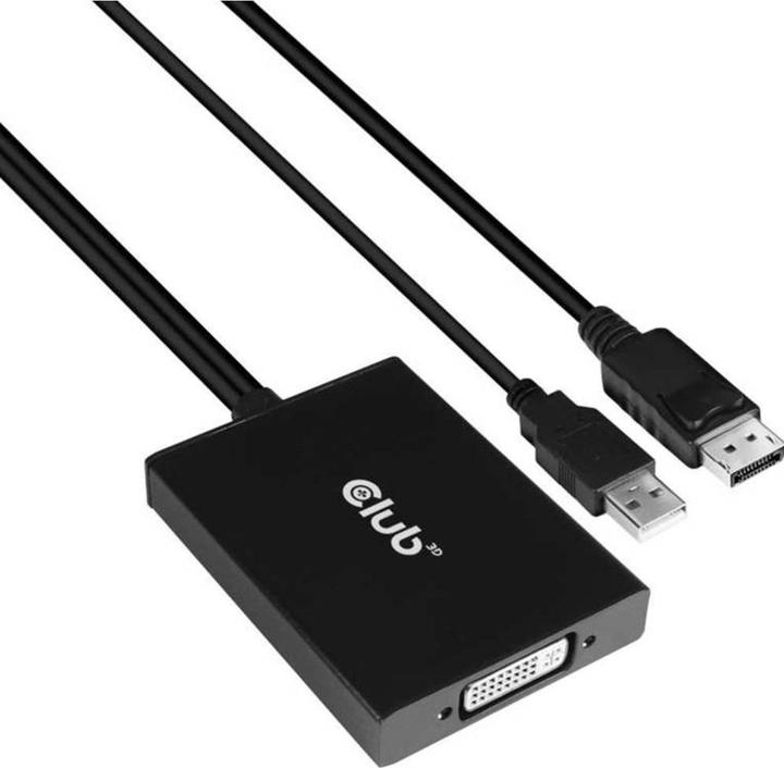 Actual product image Club 3D CAC-1010 DisplayPort to Dual Link DVI-I active adapter (USB, 6.10 cm)