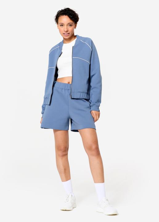 Actual product image Domyos Bomberjacke mit Reissverschluss Damen blau mit weiss (XL)