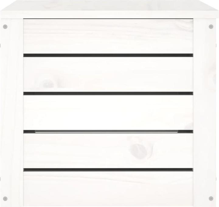 Image du produit VidaXL Truhe Weiss 59,5x36,5x33 cm Massivholz Kiefer,Farbe