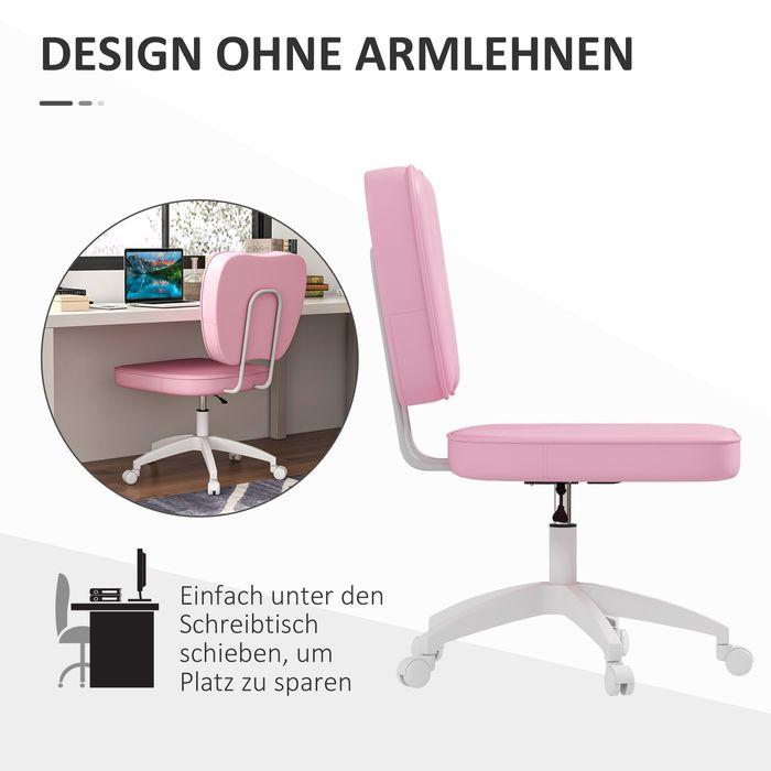 Produktbild Swisshandel24 Bürostuhl, bis 120kg, Kunstleder, Rosa